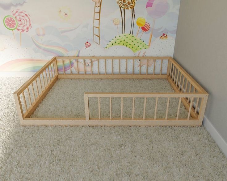 Montessori toddler beds with rails